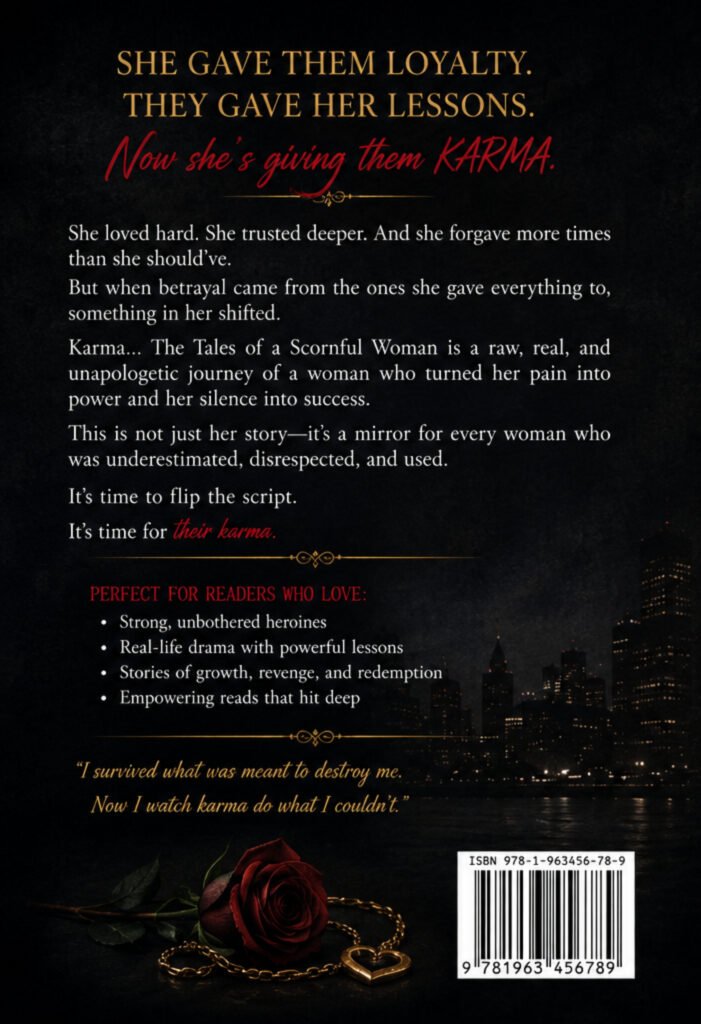 karma the tales of a scornful woman rear cover 1400 x1400